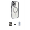 MARSİLYAN™- iPhone 16 Pro Max Kılıf Zirve Doku Prime - Siyah Joko Magic 5D Cam + PVD Metal Kamera Lens - GD