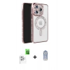 MARSİLYAN™- iPhone 16 Pro Max Kılıf Zirve Doku Prime - Siyah Joko Magic 5D Cam + Raze Metal Kamera Lens - BZ