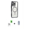 MARSİLYAN™- iPhone 16 Pro Max Kılıf Zirve Doku Prime - Siyah Joko Magic 5D Cam + Raze Metal Kamera Lens - BZ