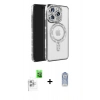 MARSİLYAN™- iPhone 16 Pro Max Kılıf Zirve Doku Prime - Siyah Joko Magic 5D Cam + Raze Metal Kamera Lens - BZ