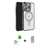 MARSİLYAN™- iPhone 16 Pro Max Kılıf Zirve Doku Prime - Siyah Joko Magic 5D Cam + Raze Metal Kamera Lens - BZ