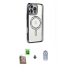 MARSİLYAN™- iPhone 16 Pro Max Kılıf Zirve Doku Prime - Siyah Joko Magic 5D Cam + Raze Metal Kamera Lens - CLTM