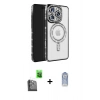 MARSİLYAN™- iPhone 16 Pro Max Kılıf Zirve Doku Prime - Siyah Joko Magic 5D Cam + Raze Metal Kamera Lens - SH