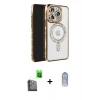 MARSİLYAN™- iPhone 16 Pro Max Kılıf Zirve Doku Prime - Siyah Joko Magic 5D Cam + Raze Metal Kamera Lens - SH