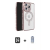 MARSİLYAN™- iPhone 16 Pro Max Kılıf Zirve Doku Prime - Siyah Joko Magic 5D Cam + PVD Metal Kamera Lens - SH