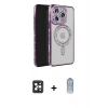 MARSİLYAN™- iPhone 16 Pro Max Kılıf Zirve Doku Prime - Siyah Joko Magic 5D Cam + PVD Metal Kamera Lens - SH