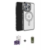 MARSİLYAN™- iPhone 16 Pro Max Kılıf Zirve Doku Prime - Siyah Joko Magic 5D Hayalet Cam + Bilvis Titan Kamera Lens - SH