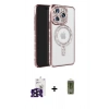 MARSİLYAN™- iPhone 16 Pro Max Kılıf Zirve Doku Prime - Siyah Joko Magic 5D Hayalet Cam + Bilvis Titan Kamera Lens - SH