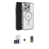 MARSİLYAN™- iPhone 16 Pro Max Kılıf Zirve Doku Prime - Siyah Joko Magic 5D Hayalet Cam + Bilvis Titan Kamera Lens - SH