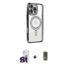 MARSİLYAN™- iPhone 16 Pro Max Kılıf Zirve Doku Prime - Siyah Joko Magic 5D Hayalet Cam + Bilvis Titan Kamera Lens - SH