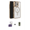 MARSİLYAN™- iPhone 16 Pro Max Kılıf Zirve Doku Prime - Siyah Joko Magic 5D Hayalet Cam + Bilvis Titan Kamera Lens - SH