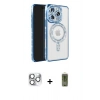MARSİLYAN™- iPhone 16 Pro Max Kılıf Zirve Doku Prime - Siyah Joko Magic 5D Hayalet Cam + Pers Alüminyum Kamera Lens - GS