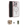 MARSİLYAN™- iPhone 16 Pro Max Kılıf Zirve Doku Prime - Siyah Joko Magic 5D Hayalet Cam + Pers Alüminyum Kamera Lens - CLTM