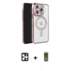 MARSİLYAN™- iPhone 16 Pro Max Kılıf Zirve Doku Prime - Siyah Joko Magic 5D Hayalet Cam + PVD Metal Kamera Lens - GD