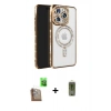 MARSİLYAN™- iPhone 16 Pro Max Kılıf Zirve Doku Prime - Siyah Joko Magic 5D Hayalet Cam + Raze Metal Kamera Lens - CLTM