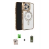 MARSİLYAN™- iPhone 16 Pro Max Kılıf Zirve Doku Prime - Siyah Joko Magic 5D Hayalet Cam + Raze Metal Kamera Lens - NLGY