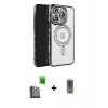 MARSİLYAN™- iPhone 16 Pro Max Kılıf Zirve Doku Prime - Siyah Joko Magic 5D Hayalet Cam + Raze Metal Kamera Lens - SH