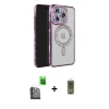 MARSİLYAN™- iPhone 16 Pro Max Kılıf Zirve Doku Prime - Siyah Joko Magic 5D Hayalet Cam + Raze Metal Kamera Lens - SH