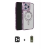 MARSİLYAN™- iPhone 16 Pro Max Kılıf Zirve Doku Prime - Siyah Joko Magic 5D Hayalet Cam + PVD Metal Kamera Lens - SH