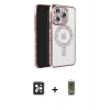 MARSİLYAN™- iPhone 16 Pro Max Kılıf Zirve Doku Prime - Siyah Joko Magic 5D Hayalet Cam + PVD Metal Kamera Lens - SH