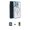 MARSİLYAN™- iPhone 16 Pro Max Kılıf Zirve Doku Prime - Siyah Joko Magic 5D Hayalet Cam + PVD Metal Kamera Lens - SH