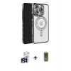 MARSİLYAN™- iPhone 16 Pro Max Kılıf Zirve Doku Prime - Siyah Joko Magic 5D Hayalet Cam + Titanyum Gri Bilvis Titan Kamera Lens