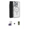 MARSİLYAN™- iPhone 16 Pro Max Kılıf Zirve Doku Prime - Siyah Joko Magic 5D Hayalet Cam + Titanyum Gri Bilvis Titan Kamera Lens
