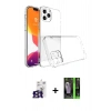 MARSİLYAN™- iPhone 16 Pro Max Kılıf Zirve Doku - Şeffaf 360 Full Body Arka Koruyucu + Bilvis Titan Kamera Lens - TMGI