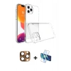 MARSİLYAN™- iPhone 16 Pro Max Kılıf Zirve Doku - Siyah 3D Antistatik Seramik Nano Ekran Koruyucu + Pers Alüminyum Kamera Lens - CLTM
