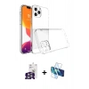 MARSİLYAN™- iPhone 16 Pro Max Kılıf Zirve Doku - Siyah 3D Antistatik Seramik Nano Ekran Koruyucu + Gümüş Bilvis Titan Kamera Lens