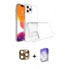 MARSİLYAN™- iPhone 16 Pro Max Kılıf Zirve Doku - Siyah Bilvis 5in1 3D Magic Cam Ekran Koruyucu + Pers Alüminyum Kamera Lens - CLTM