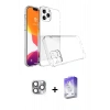 MARSİLYAN™- iPhone 16 Pro Max Kılıf Zirve Doku - Siyah Bilvis 5in1 3D Magic Cam Ekran Koruyucu + Pers Alüminyum Kamera Lens - GI