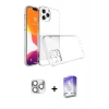 MARSİLYAN™- iPhone 16 Pro Max Kılıf Zirve Doku - Siyah Bilvis 5in1 3D Magic Cam Ekran Koruyucu + Gümüş Pers Alüminyum Kamera Lens