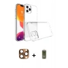 MARSİLYAN™- iPhone 16 Pro Max Kılıf Zirve Doku - Siyah Joko Magic 5D Hayalet Cam + Pers Alüminyum Kamera Lens - CLTM