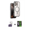 MARSİLYAN™- iPhone 16 Pro Max Kılıf Zirve Klasik Prime - Şeffaf 360 Full Body Arka Koruyucu + Bilvis Titan Kamera Lens - GS