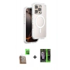 MARSİLYAN™- iPhone 16 Pro Max Kılıf Zirve Klasik Prime - Şeffaf 360 Full Body Arka Koruyucu + Raze Metal Kamera Lens - CLTM