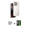 MARSİLYAN™- iPhone 16 Pro Max Kılıf Zirve Klasik Prime - Şeffaf 360 Full Body Arka Koruyucu + Pers Alüminyum Kamera Lens - GS