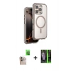 MARSİLYAN™- iPhone 16 Pro Max Kılıf Zirve Klasik Prime - Şeffaf 360 Full Body Arka Koruyucu + Raze Metal Kamera Lens - NLGY