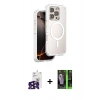 MARSİLYAN™- iPhone 16 Pro Max Kılıf Zirve Klasik Prime - Şeffaf 360 Full Body Arka Koruyucu + Siyah Bilvis Titan Kamera Lens