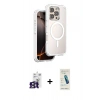 MARSİLYAN™- iPhone 16 Pro Max Kılıf Zirve Klasik Prime - Şeffaf Pasifik Cam Ekran Koruyucu + Bilvis Titan Kamera Lens - TMGI