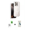 MARSİLYAN™- iPhone 16 Pro Max Kılıf Zirve Klasik Prime - Şeffaf Pasifik Cam Ekran Koruyucu + Raze Metal Kamera Lens - BZ