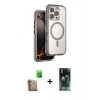 MARSİLYAN™- iPhone 16 Pro Max Kılıf Zirve Klasik Prime - Siyah 360 Mat Full Body Arka Koruyucu + Raze Metal Kamera Lens - CLTM