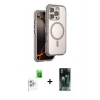MARSİLYAN™- iPhone 16 Pro Max Kılıf Zirve Klasik Prime - Siyah 360 Mat Full Body Arka Koruyucu + Raze Metal Kamera Lens - BZ