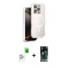 MARSİLYAN™- iPhone 16 Pro Max Kılıf Zirve Klasik Prime - Siyah 360 Mat Full Body Arka Koruyucu + Raze Metal Kamera Lens - BZ