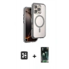 MARSİLYAN™- iPhone 16 Pro Max Kılıf Zirve Klasik Prime - Siyah 360 Mat Full Body Arka Koruyucu + PVD Metal Kamera Lens - SH
