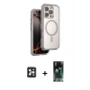 MARSİLYAN™- iPhone 16 Pro Max Kılıf Zirve Klasik Prime - Siyah 360 Mat Full Body Arka Koruyucu + PVD Metal Kamera Lens - SH