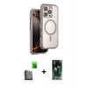MARSİLYAN™- iPhone 16 Pro Max Kılıf Zirve Klasik Prime - Siyah 360 Mat Full Body Arka Koruyucu + Raze Metal Kamera Lens - SH