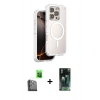 MARSİLYAN™- iPhone 16 Pro Max Kılıf Zirve Klasik Prime - Siyah 360 Mat Full Body Arka Koruyucu + Raze Metal Kamera Lens - SH