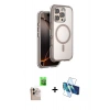 MARSİLYAN™- iPhone 16 Pro Max Kılıf Zirve Klasik Prime - Siyah 3D Antistatik Cam Ekran Koruyucu + Raze Metal Kamera Lens - NLGY