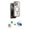 MARSİLYAN™- iPhone 16 Pro Max Kılıf Zirve Klasik Prime - Siyah 3D Antistatik Cam Ekran Koruyucu + Raze Metal Kamera Lens - NLGY